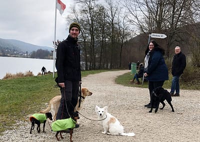 Hundewanderung in Houbirg in der fränkischen Schweiz.
